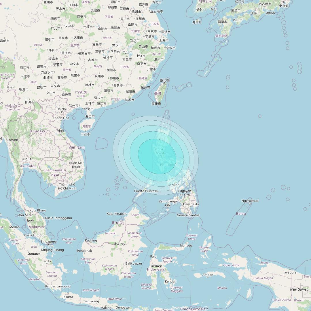 Inmarsat-4F1 at 143° E downlink L-band S049 User Spot beam coverage map