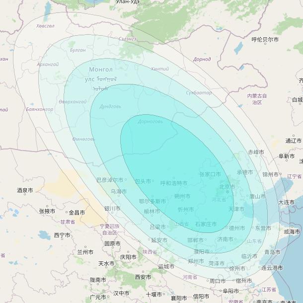 Inmarsat-4F1 at 143° E downlink L-band S052 User Spot beam coverage map