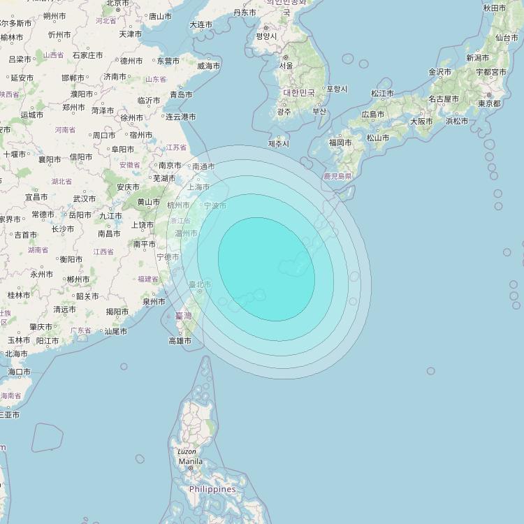 Inmarsat-4F1 at 143° E downlink L-band S064 User Spot beam coverage map