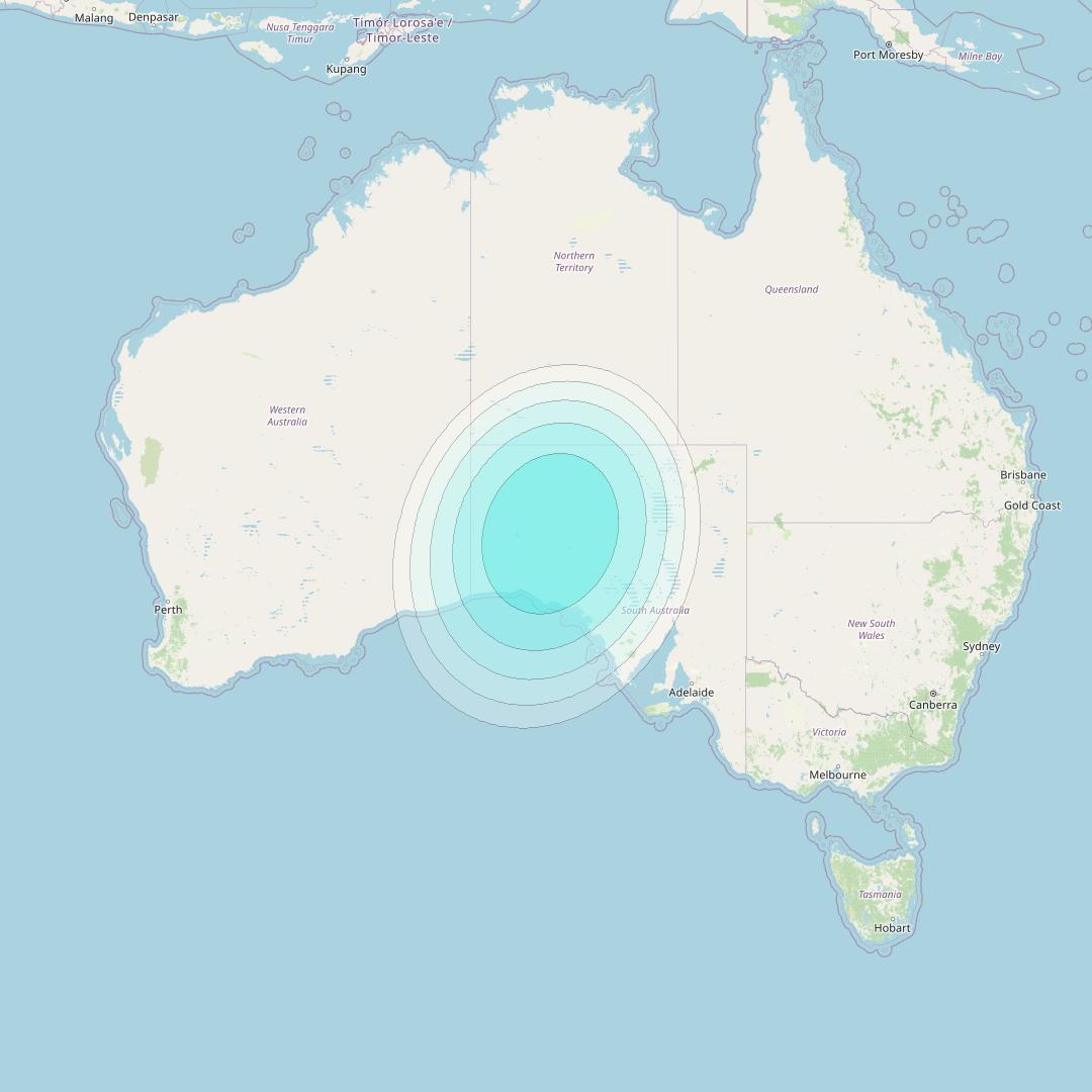 Inmarsat-4F1 at 143° E downlink L-band S071 User Spot beam coverage map