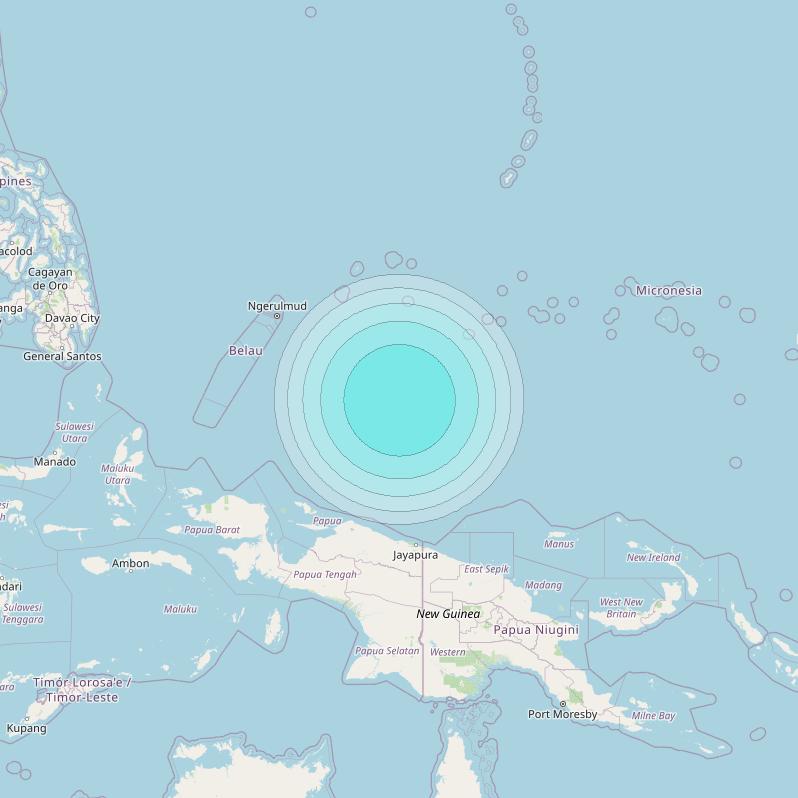 Inmarsat-4F1 at 143° E downlink L-band S090 User Spot beam coverage map