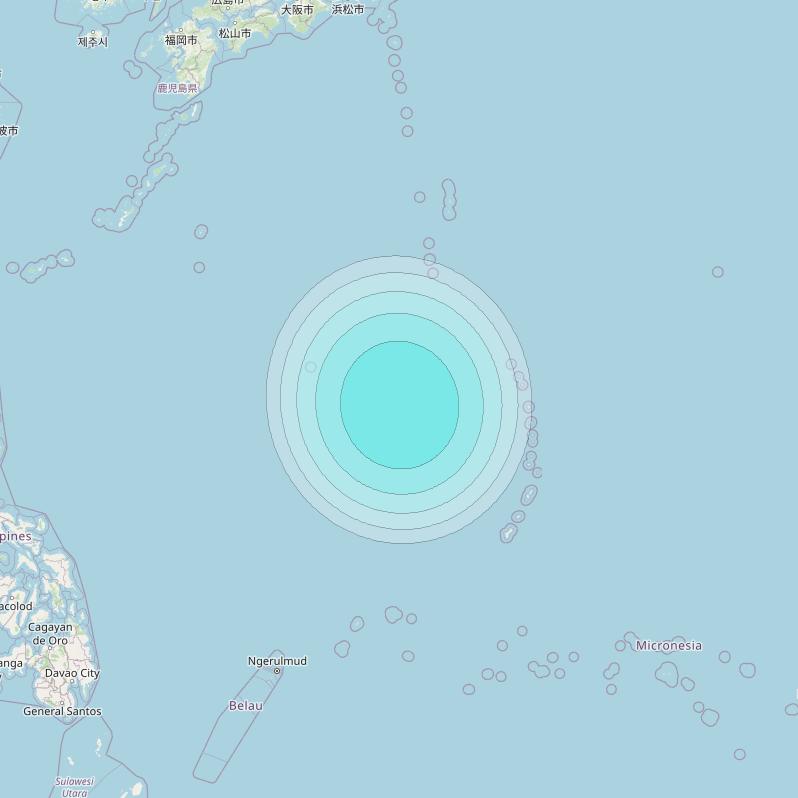 Inmarsat-4F1 at 143° E downlink L-band S092 User Spot beam coverage map