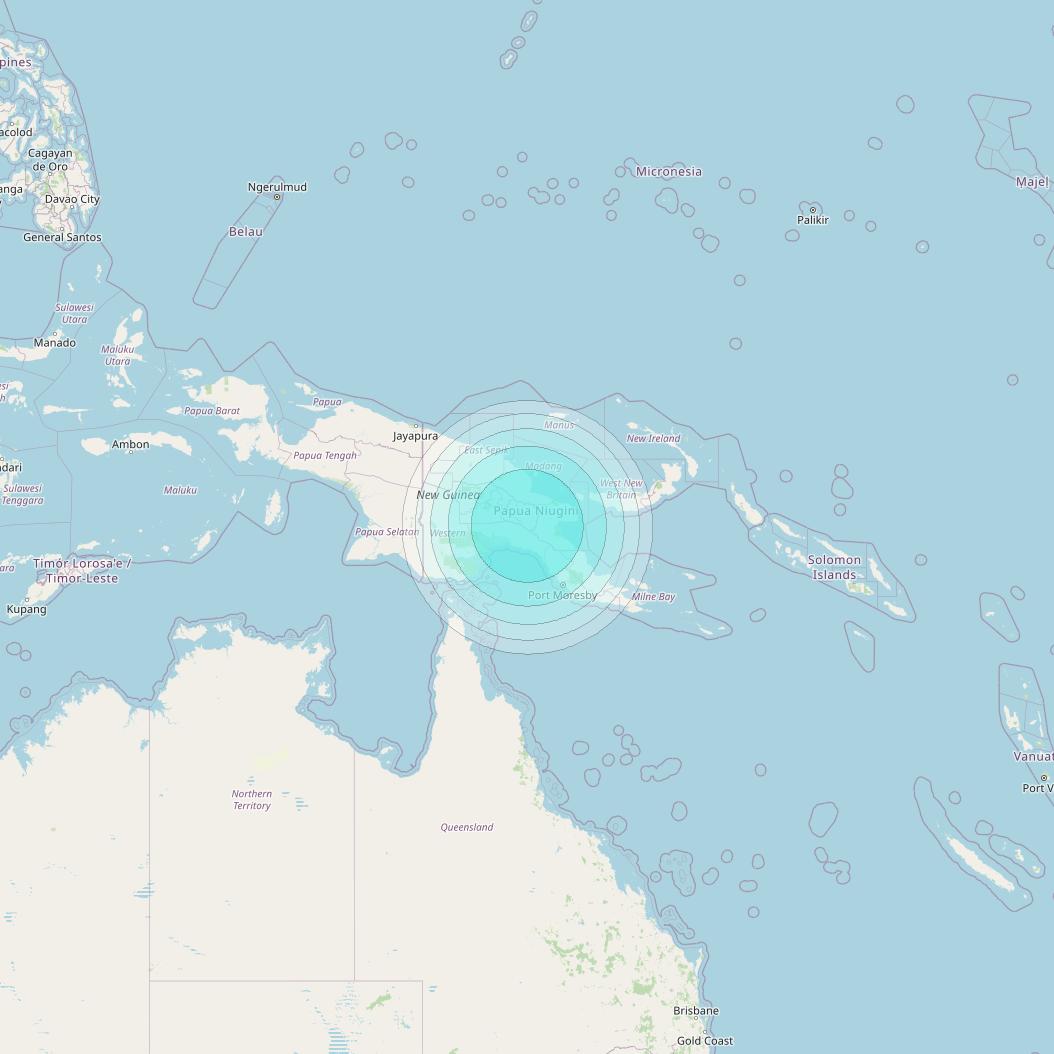 Inmarsat-4F1 at 143° E downlink L-band S103 User Spot beam coverage map