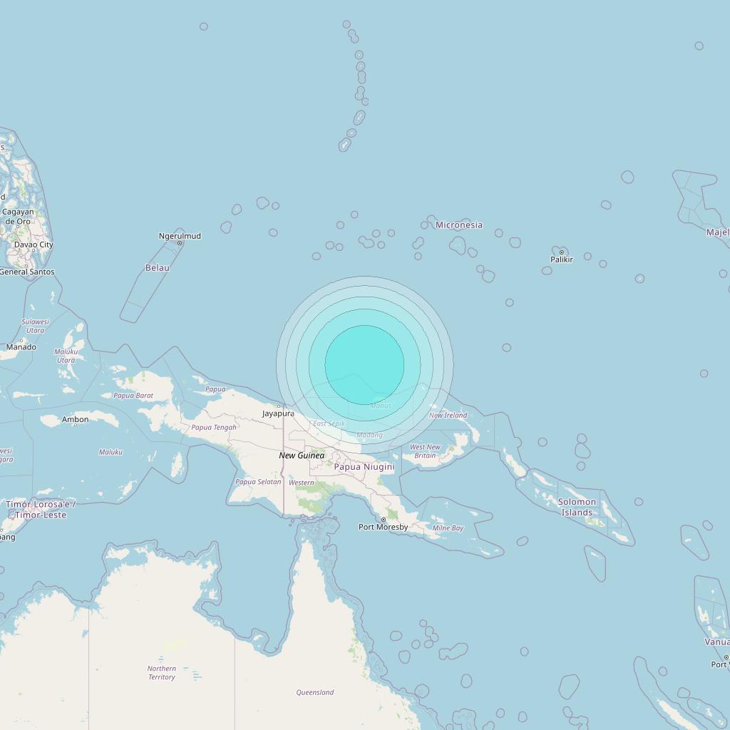 Inmarsat-4F1 at 143° E downlink L-band S104 User Spot beam coverage map