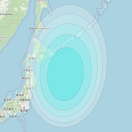 Inmarsat-4F1 at 143° E downlink L-band S109 User Spot beam coverage map