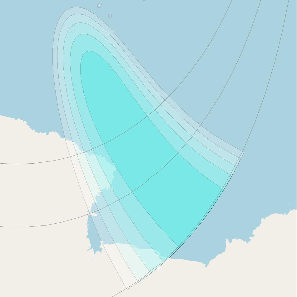 Inmarsat-4F1 at 143° E downlink L-band S112 User Spot beam coverage map