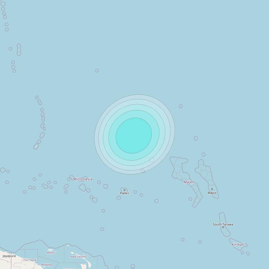 Inmarsat-4F1 at 143° E downlink L-band S134 User Spot beam coverage map