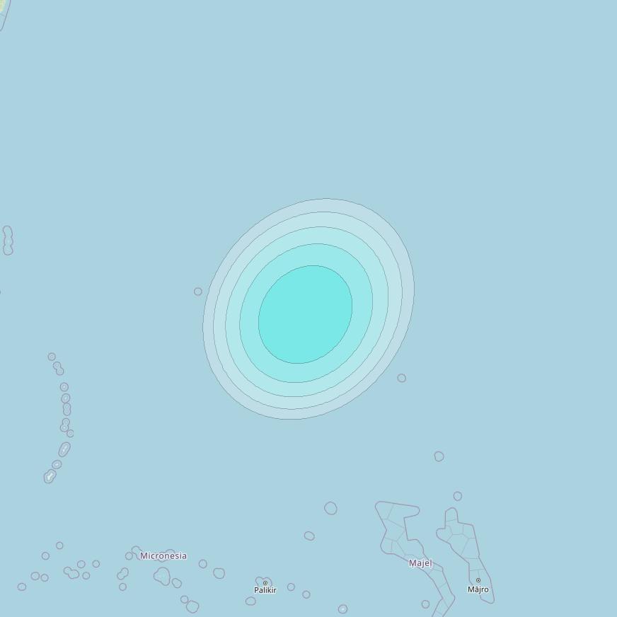 Inmarsat-4F1 at 143° E downlink L-band S135 User Spot beam coverage map