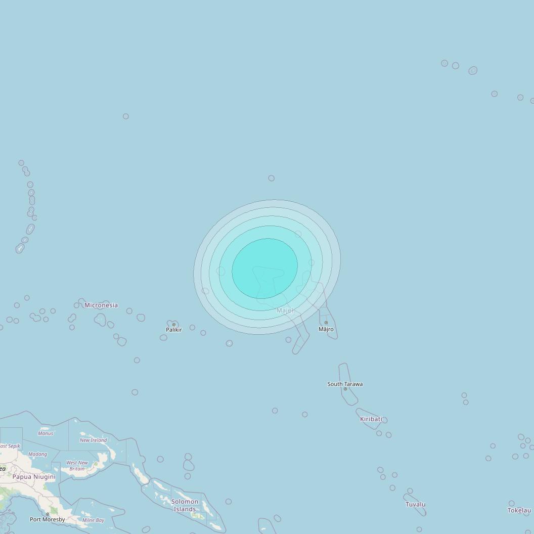 Inmarsat-4F1 at 143° E downlink L-band S148 User Spot beam coverage map