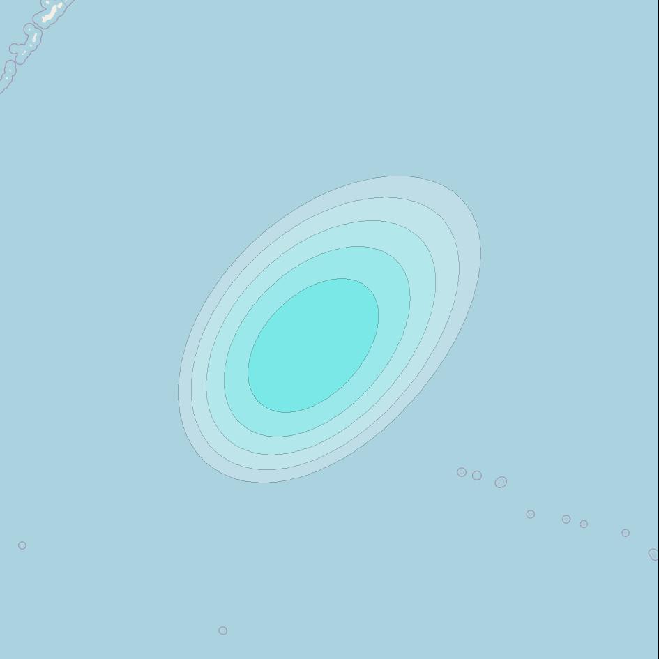 Inmarsat-4F1 at 143° E downlink L-band S151 User Spot beam coverage map