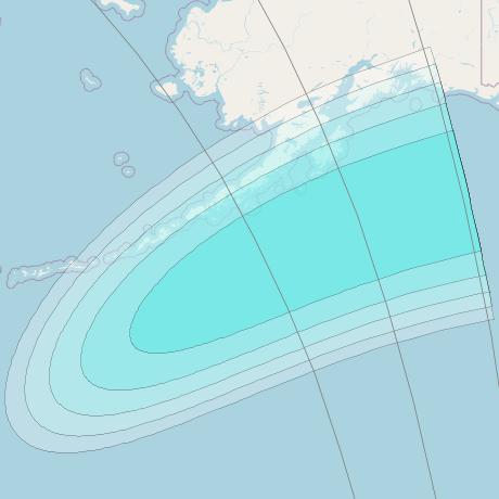 Inmarsat-4F1 at 143° E downlink L-band S166 User Spot beam coverage map