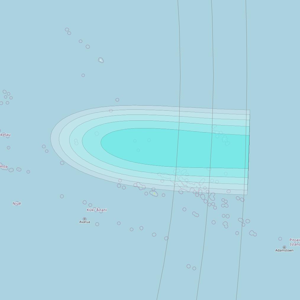 Inmarsat-4F1 at 143° E downlink L-band S189 User Spot beam coverage map