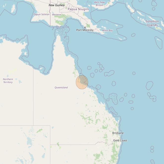 NBN-Co 1B at 145° E downlink Ka-band N002 User Spot beam coverage map