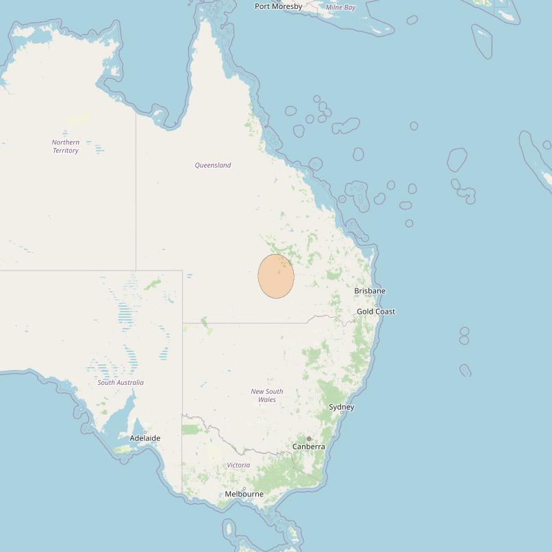 NBN-Co 1B at 145° E downlink Ka-band N017 Spot beam coverage map