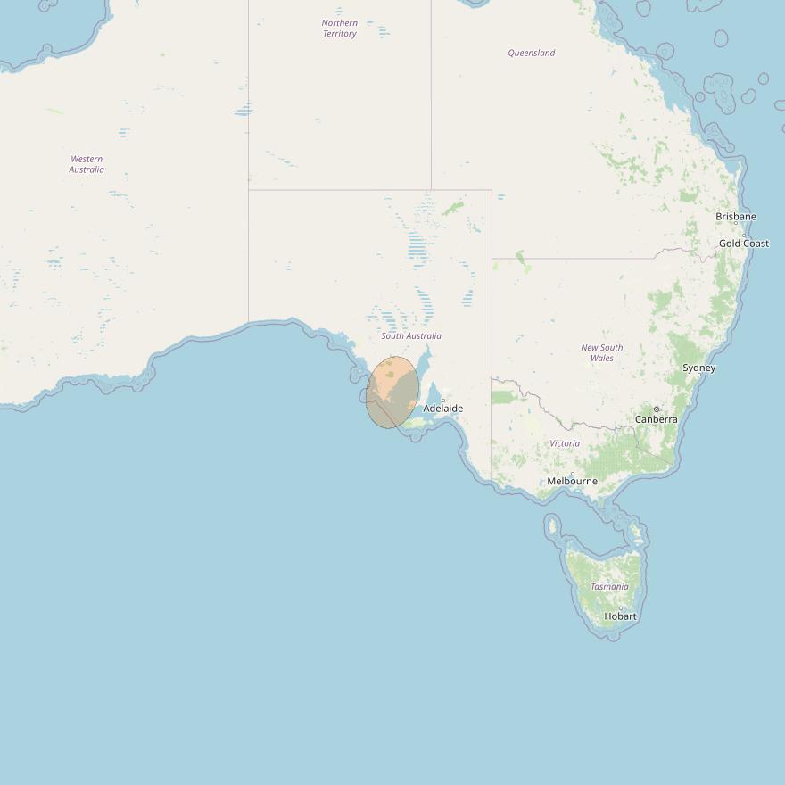 NBN-Co 1B at 145° E downlink Ka-band N035 Spot beam coverage map