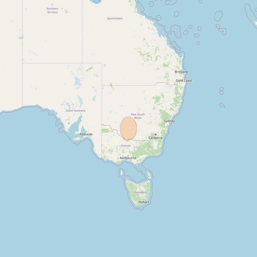 NBN-Co 1B at 145° E downlink Ka-band N039 Spot beam coverage map