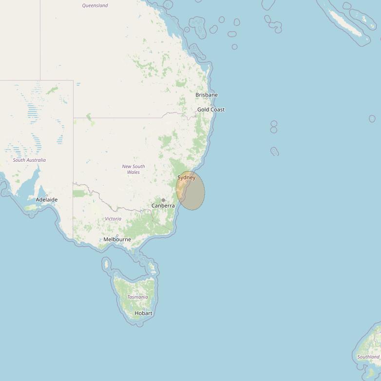 NBN-Co 1B at 145° E downlink Ka-band N042 Spot beam coverage map