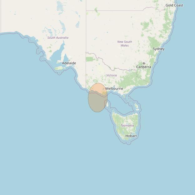 NBN-Co 1B at 145° E downlink Ka-band N050 Spot beam coverage map