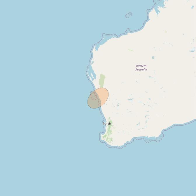 NBN-Co 1B at 145° E downlink Ka-band N061 Spot beam coverage map