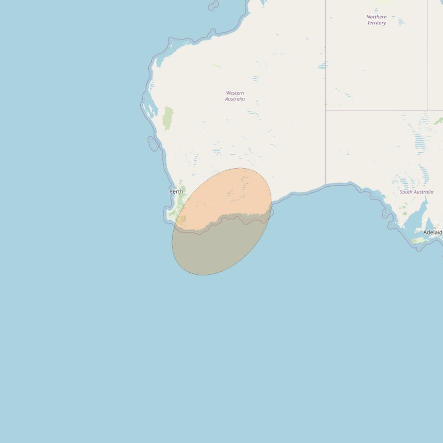 NBN-Co 1B at 145° E downlink Ka-band W097 Spot beam coverage map