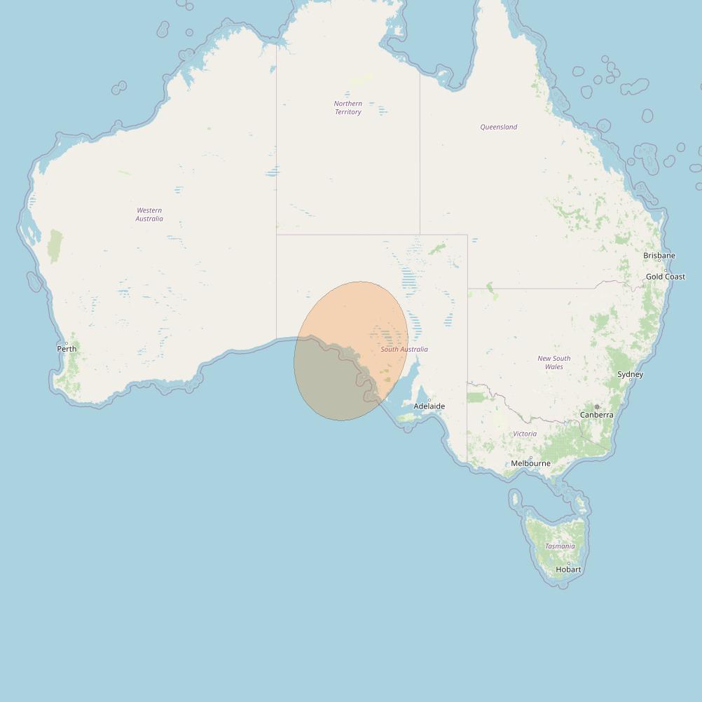 NBN-Co 1B at 145° E downlink Ka-band W099 Spot beam coverage map