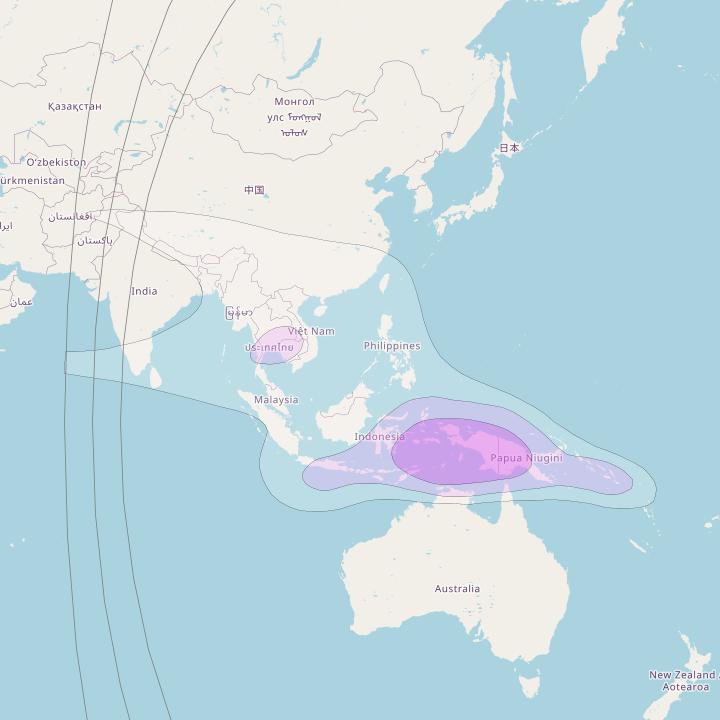 Nusantara Satu at 146° E downlink C-band C/CExt beam coverage map