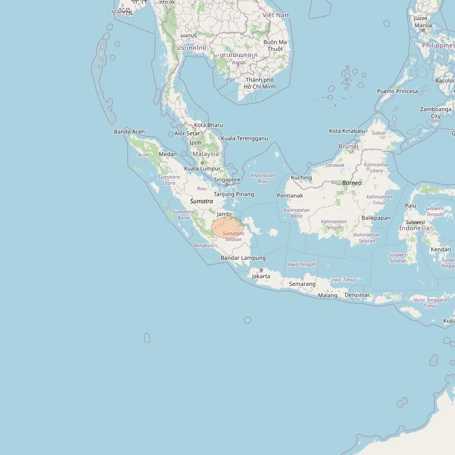 Nusantara Tiga at 146&deg; E downlink Ka-band S016 User Spot beam coverage map