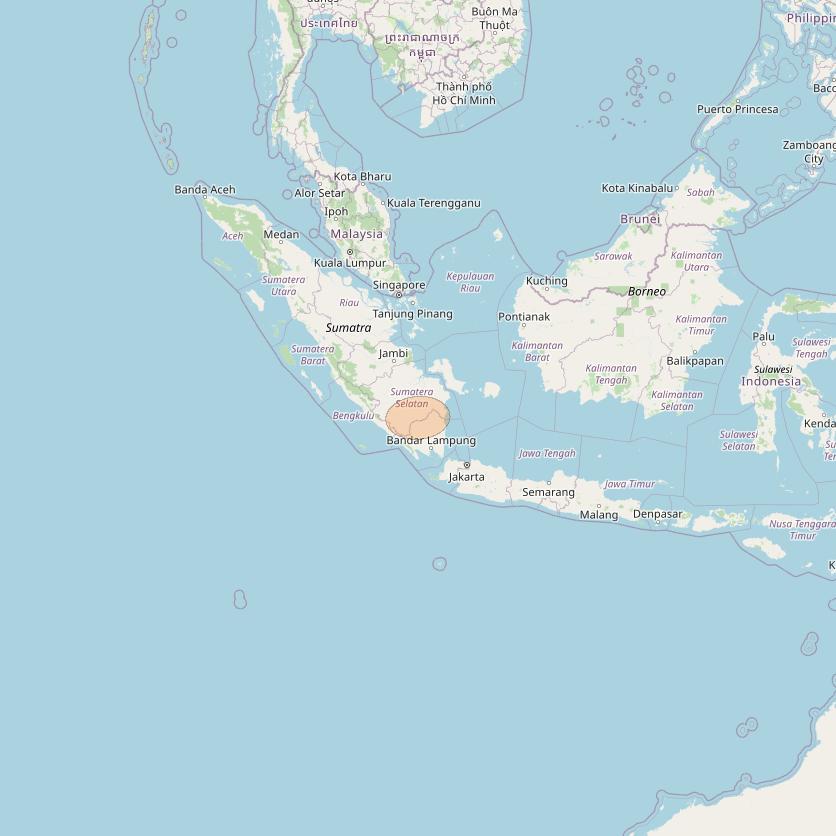 Nusantara Tiga at 146&deg; E downlink Ka-band S017 User Spot beam coverage map