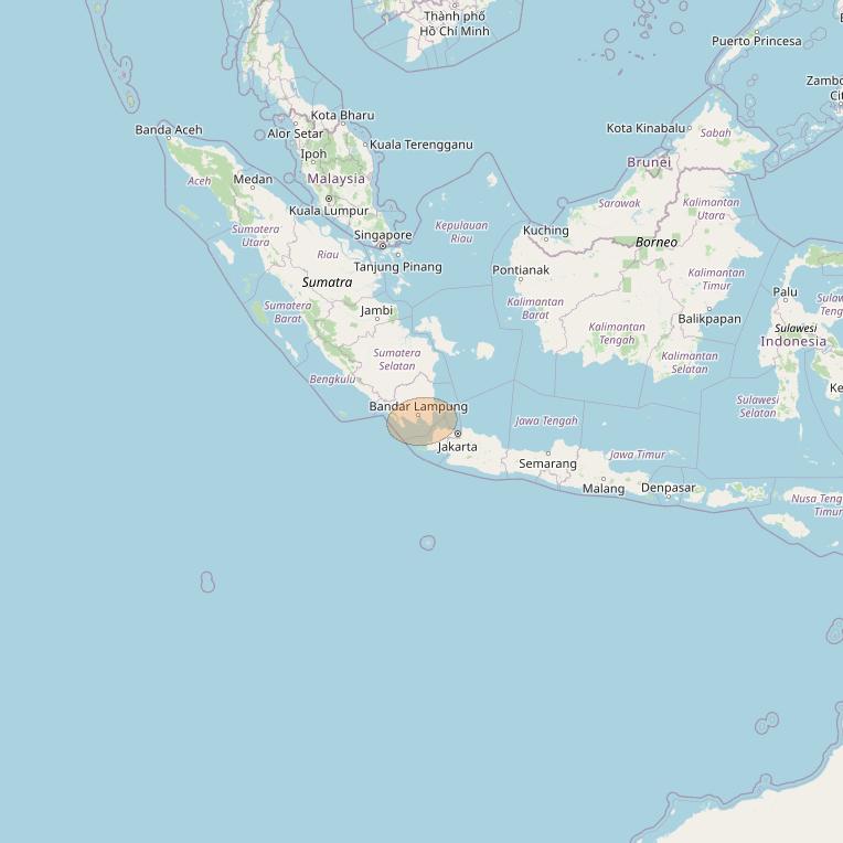 Nusantara Tiga at 146&deg; E downlink Ka-band S018 User Spot beam coverage map