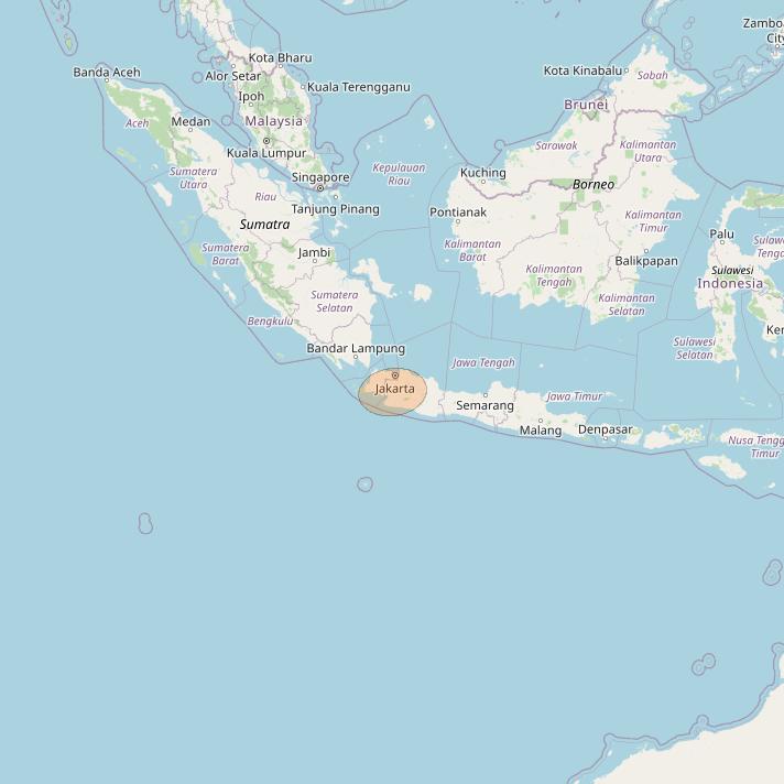 Nusantara Tiga at 146&deg; E downlink Ka-band S019 User Spot beam coverage map