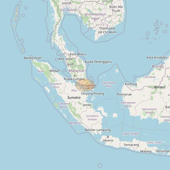Nusantara Tiga at 146&deg; E downlink Ka-band S020 User Spot beam coverage map
