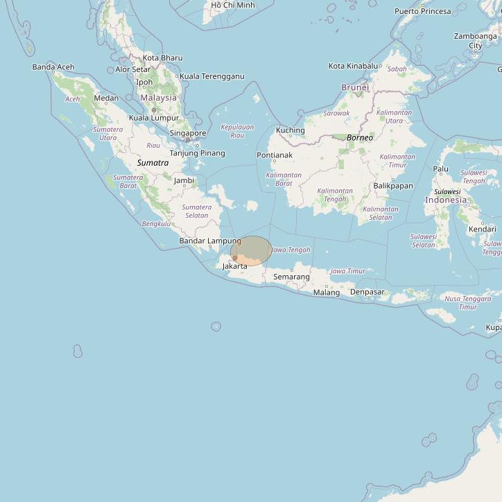 Nusantara Tiga at 146&deg; E downlink Ka-band S024 User Spot beam coverage map