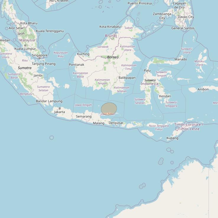 Nusantara Tiga at 146&deg; E downlink Ka-band S030 User Spot beam coverage map