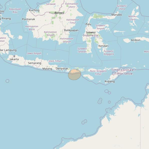 Nusantara Tiga at 146&deg; E downlink Ka-band S034 User Spot beam coverage map