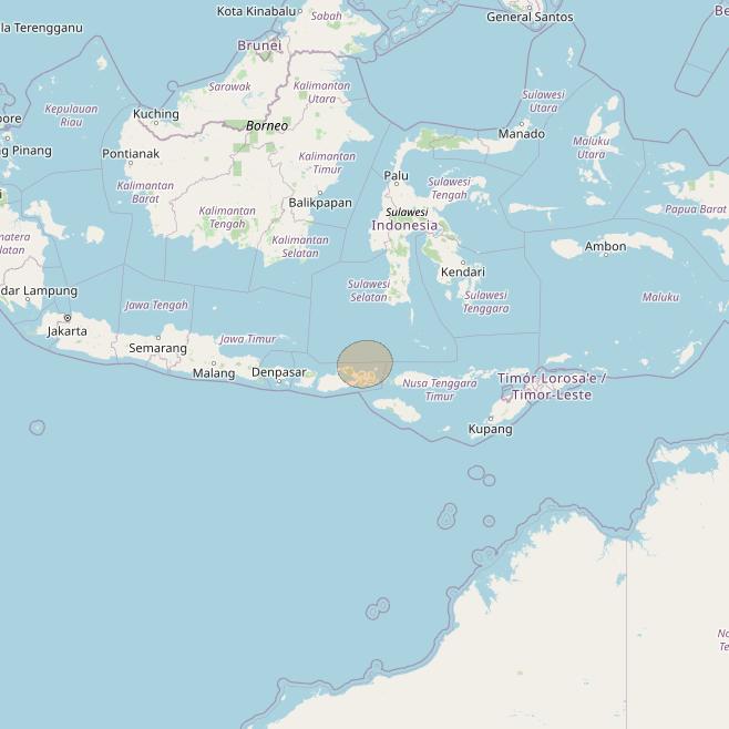 Nusantara Tiga at 146&deg; E downlink Ka-band S035 User Spot beam coverage map