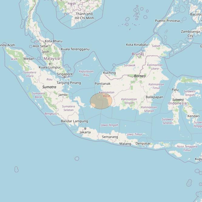 Nusantara Tiga at 146&deg; E downlink Ka-band S046 User Spot beam coverage map