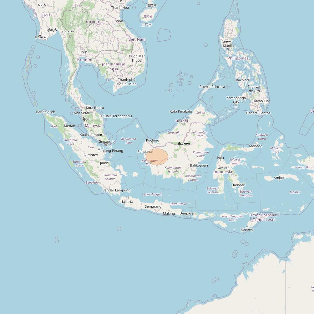Nusantara Tiga at 146&deg; E downlink Ka-band S048 User Spot beam coverage map