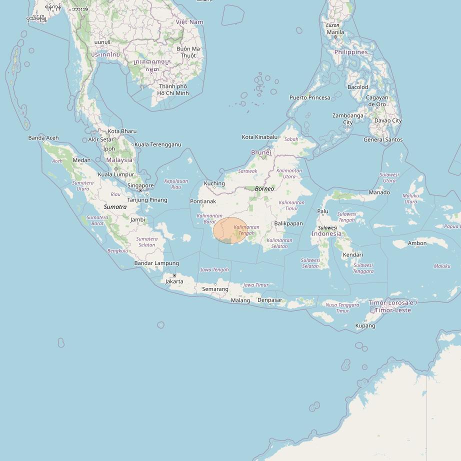 Nusantara Tiga at 146&deg; E downlink Ka-band S049 User Spot beam coverage map