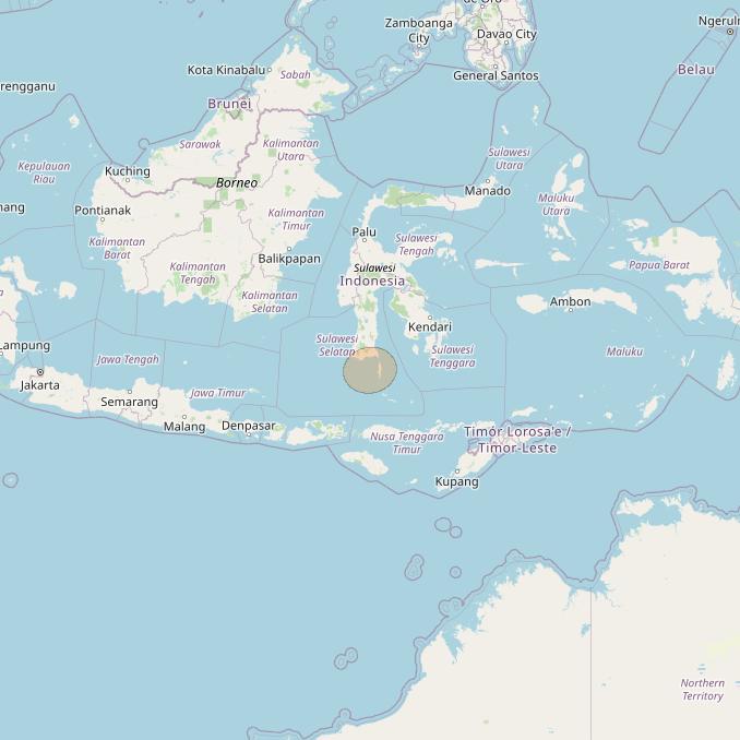 Nusantara Tiga at 146&deg; E downlink Ka-band S061 User Spot beam coverage map
