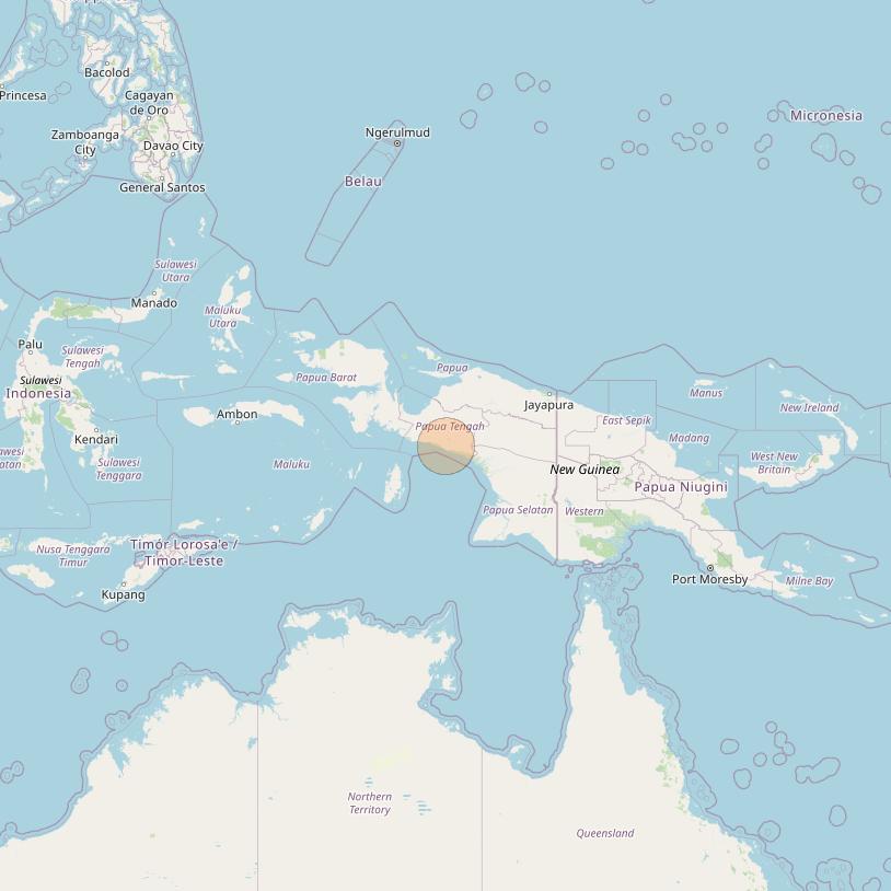 Nusantara Tiga at 146&deg; E downlink Ka-band S094 User Spot beam coverage map