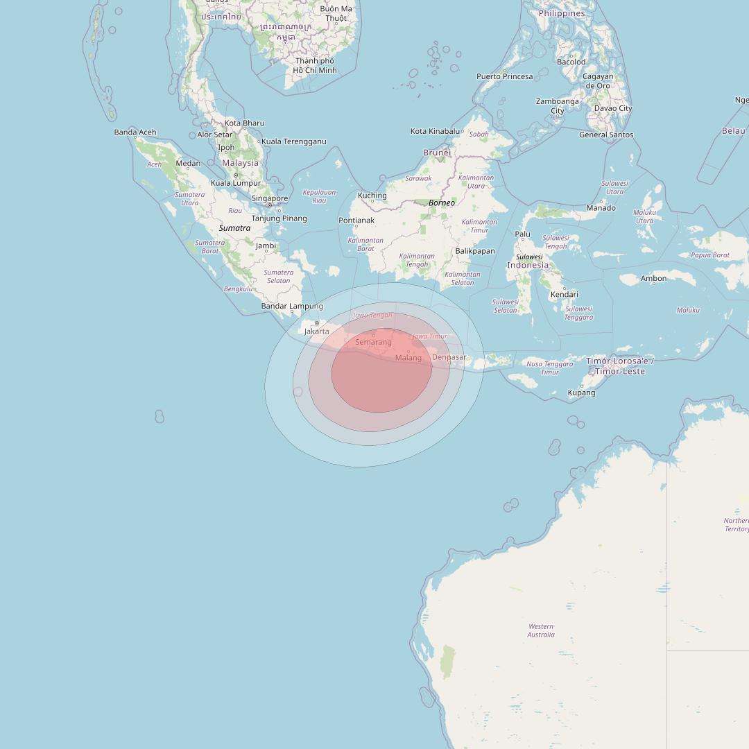 PSN 6 at 146° E downlink Ku-band S3 HTS Spot beam coverage map