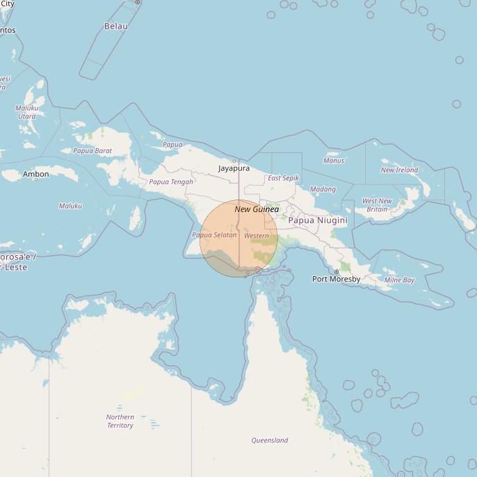 JCSat 1C at 150° E downlink Ka-band S12 (Highlands/LHCP/B) User Spot beam coverage map