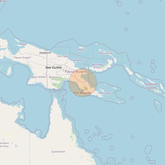 JCSat 1C at 150° E downlink Ka-band S37 (PoM/LHCP/B) User Spot beam coverage map