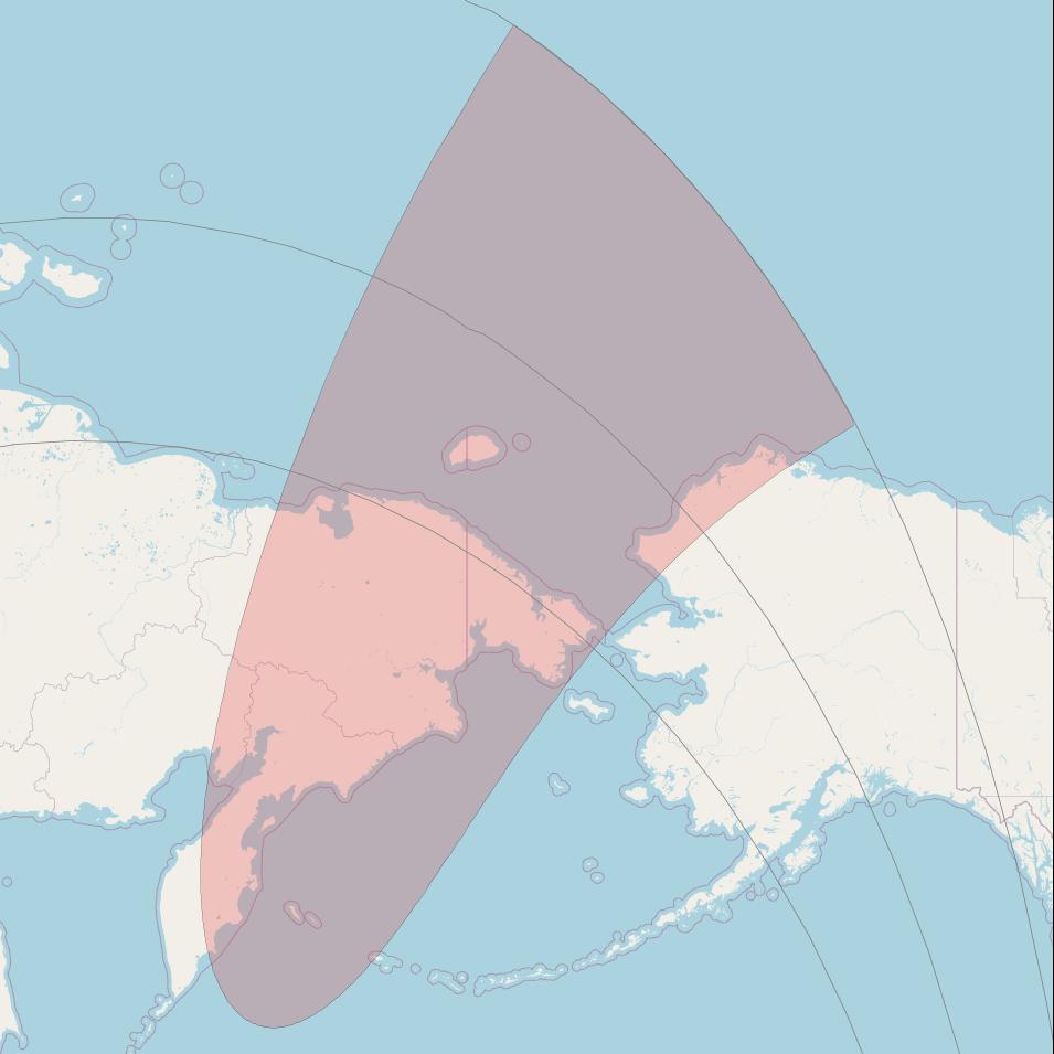 JCSat 1C at 150° E downlink Ku-band User Spot33 beam coverage map