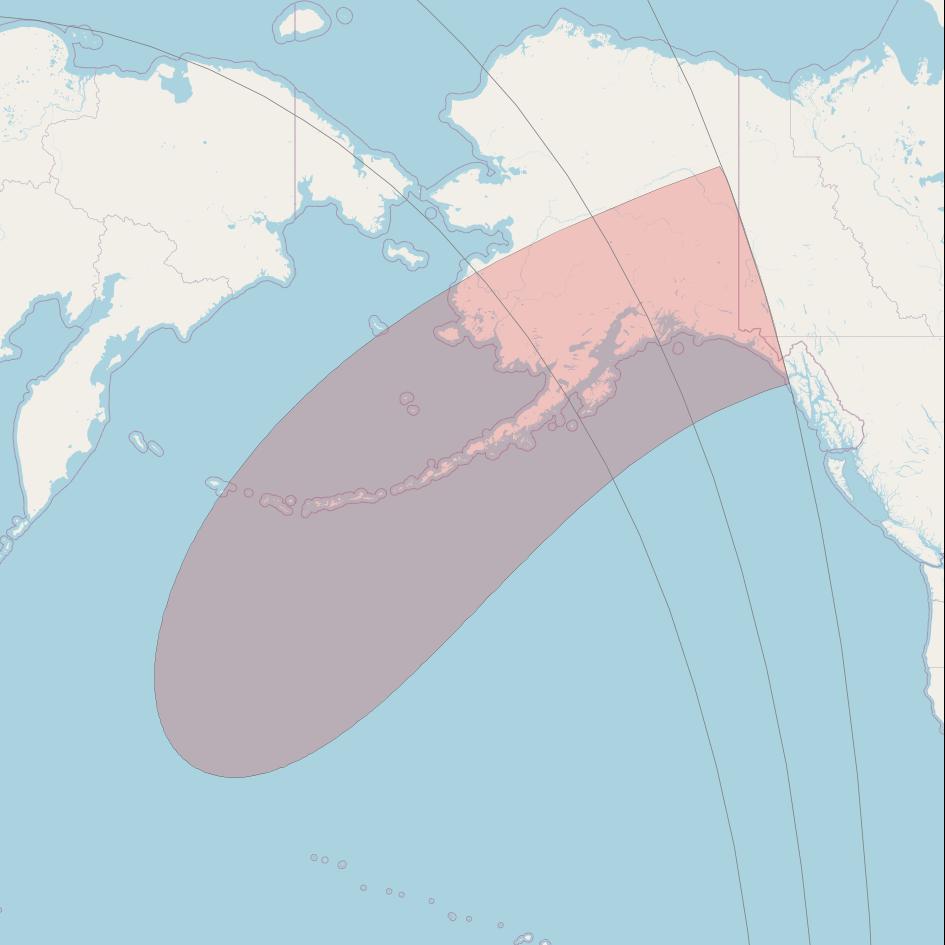 JCSat 1C at 150° E downlink Ku-band User Spot34 beam coverage map