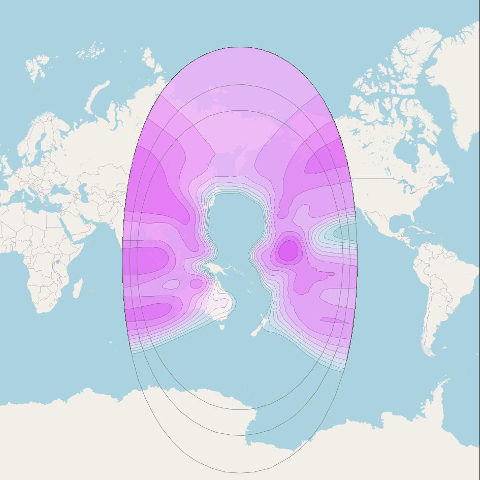 ABS-6 at 159° E downlink C-band A (odd transponders) beam coverage map