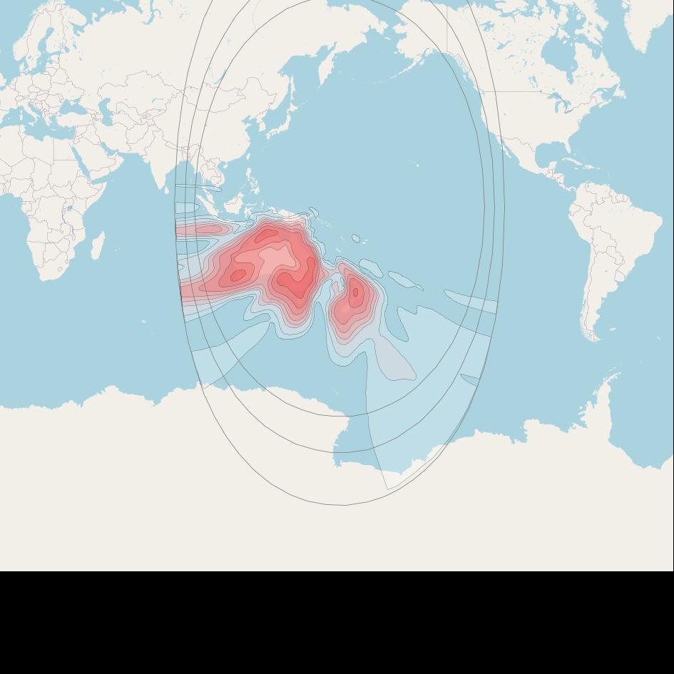 Intelsat 19 at 166° E downlink Ku-band Australia/New Zealand (ANZKH) beam coverage map