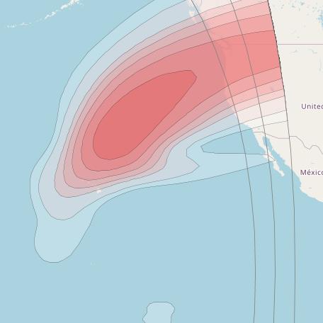 Eutelsat 172B at 172° E downlink Ku-band HTS10 User beam coverage map