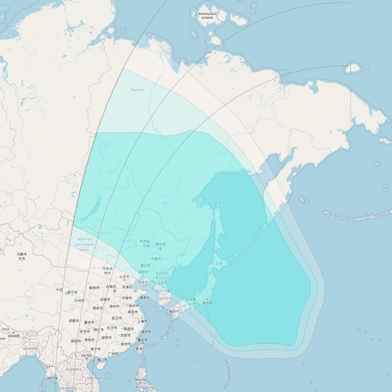 Inmarsat-4F1 at 178&deg; E downlink L-band F1R016 Regional Spot beam coverage map
