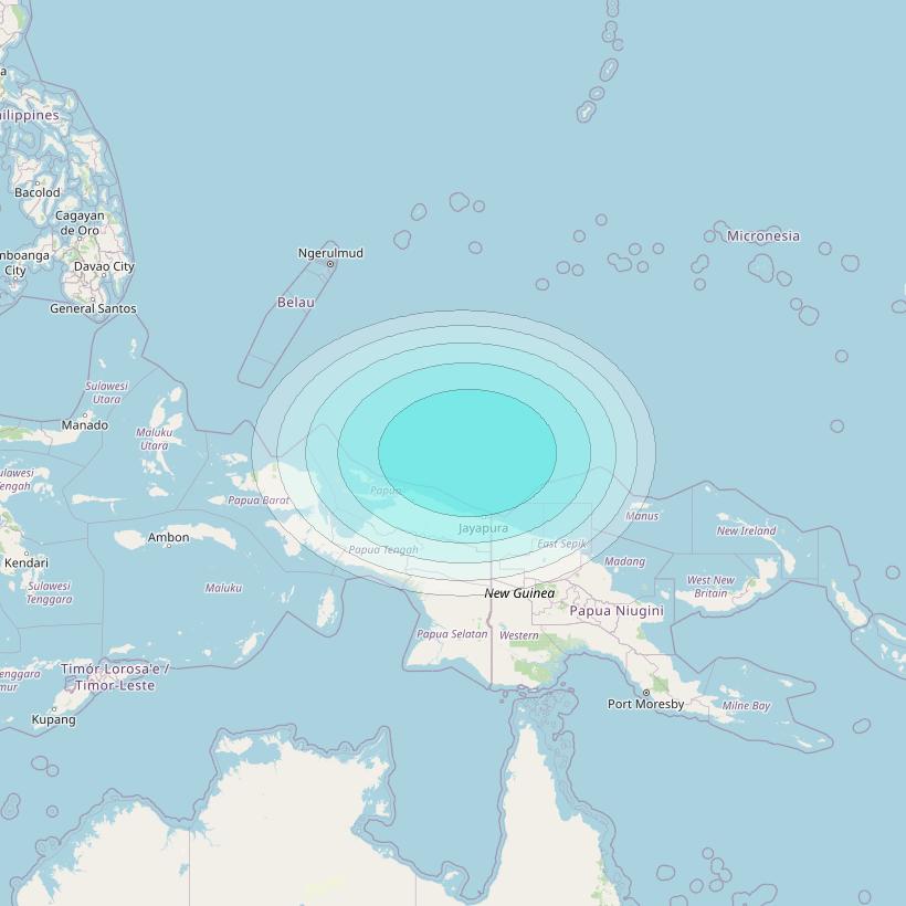 Inmarsat-4F1 at 178&deg; E downlink L-band F1S023 User Spot beam coverage map